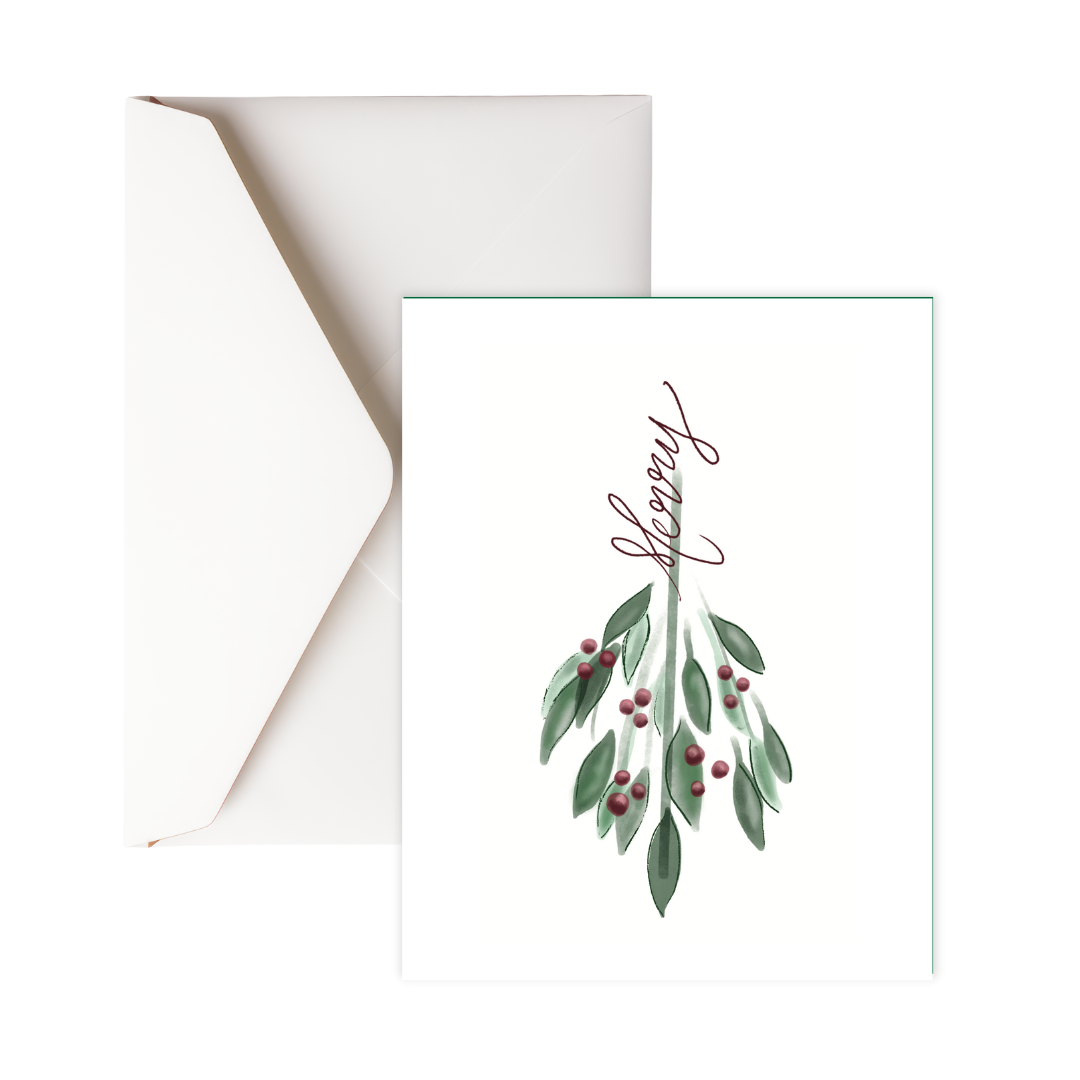 Merry Watercolor Card