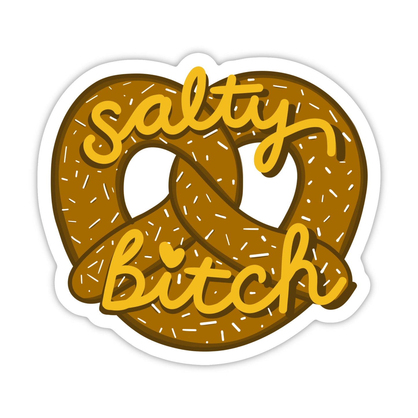 Salty Bitch Pretzel Waterproof Sticker
