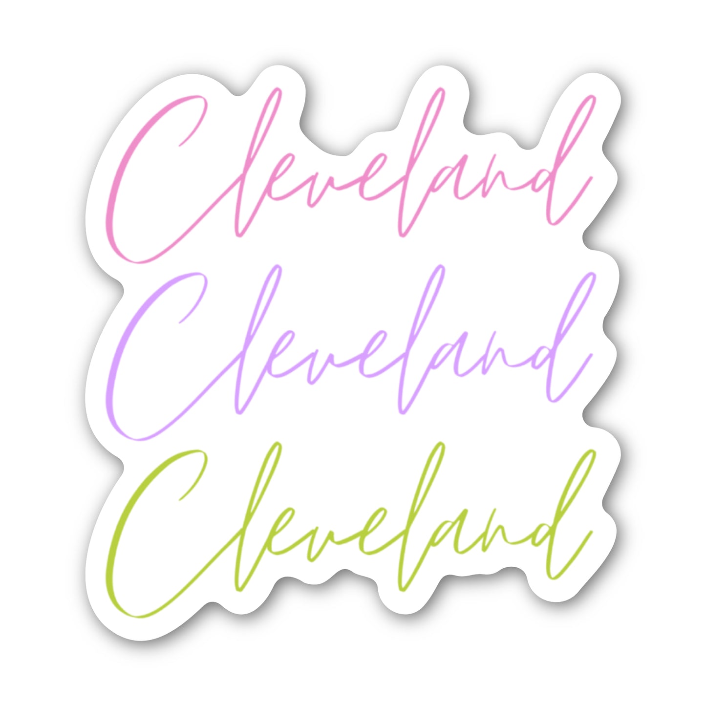 Cleveland Script Sticker