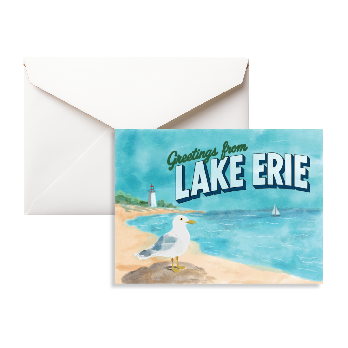 Greetings from Lake Erie Greeting Card