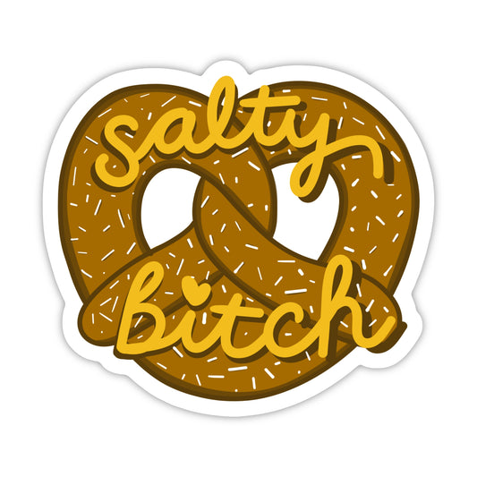 Salty Bitch Pretzel Waterproof Sticker
