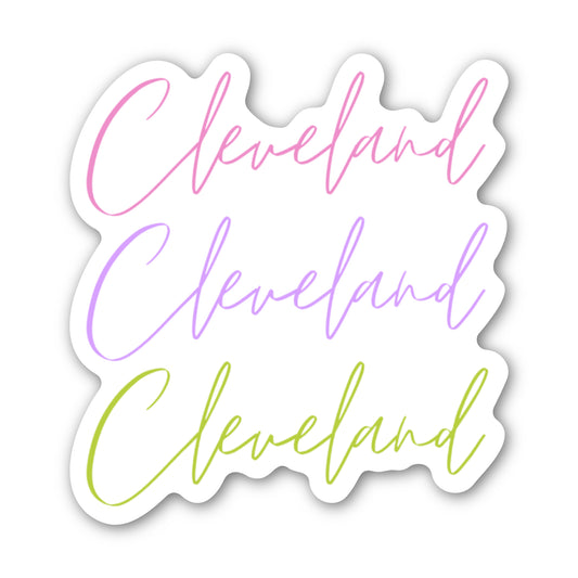Cleveland Script Sticker