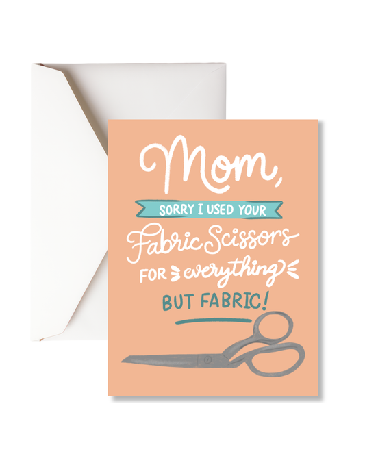 Fabric Scissors Mother's Day Greeting Card